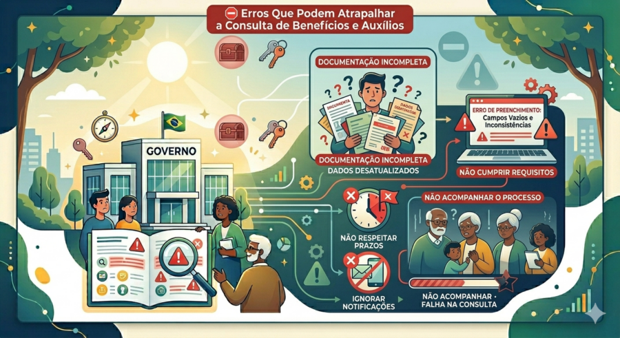 ⚠️ Erros Que Podem Atrapalhar a Consulta de Benefícios e Auxílios